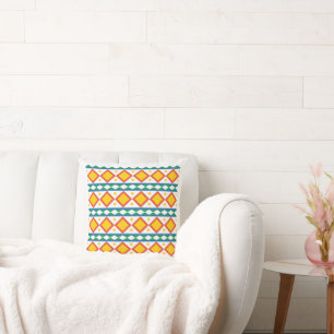 Vibrant Coussin Carré d'Art Tibétain Boho Coloré