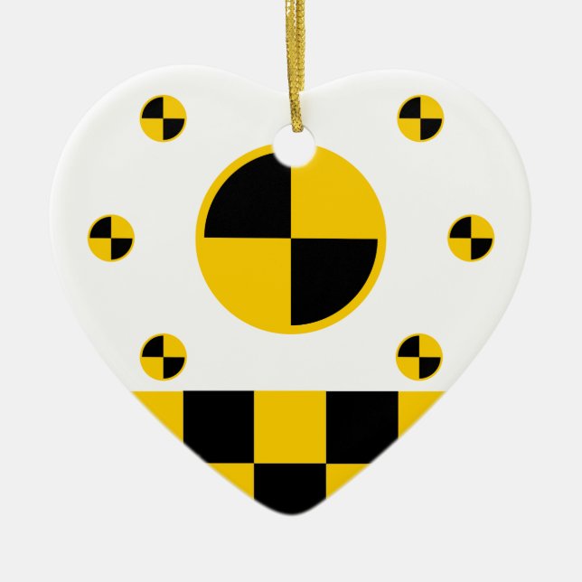 Vibrant Crash Test Markers Ceramic Ornament (Front)