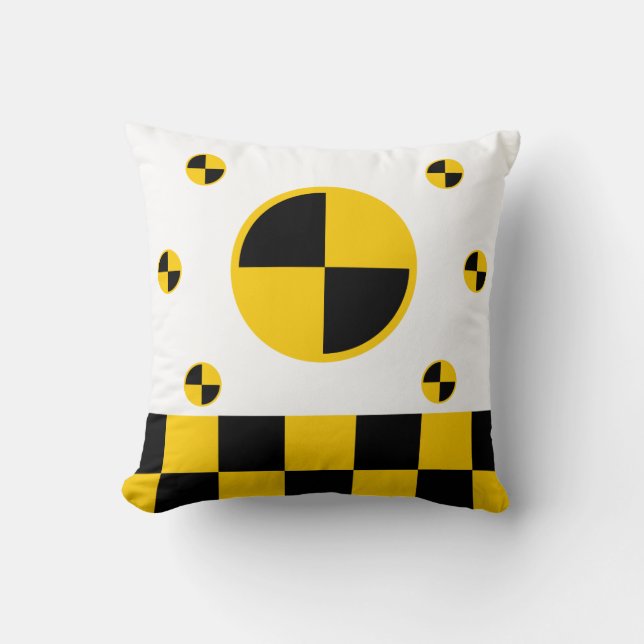 Vibrant Crash Test Markers Throw Pillow (Front)