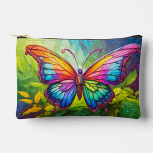 Vibrant Creative Butterfly Art Accessory Pouch