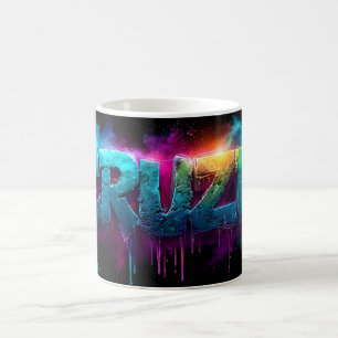 Vibrant "Cruze" Logo with Colorful Powder Coffee Mug