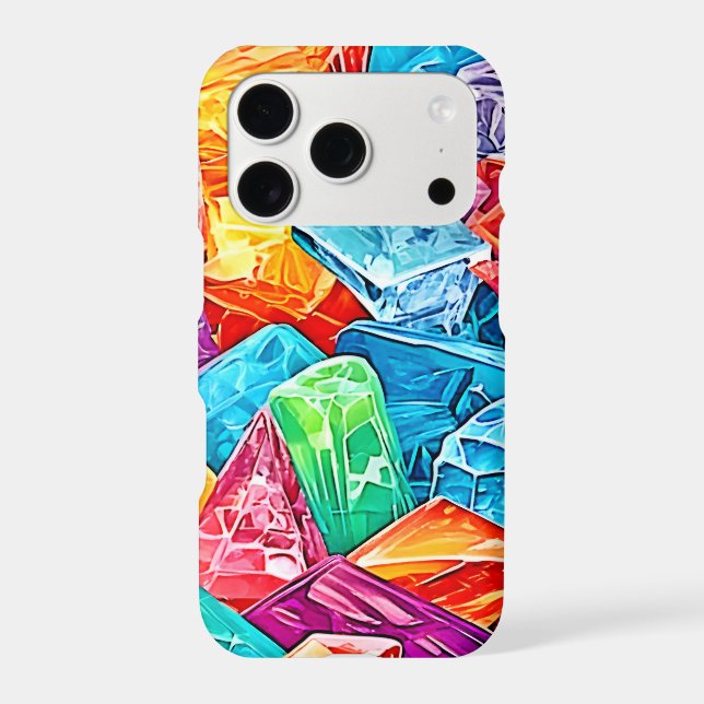 Vibrant Crystal Cluster Art (Back)