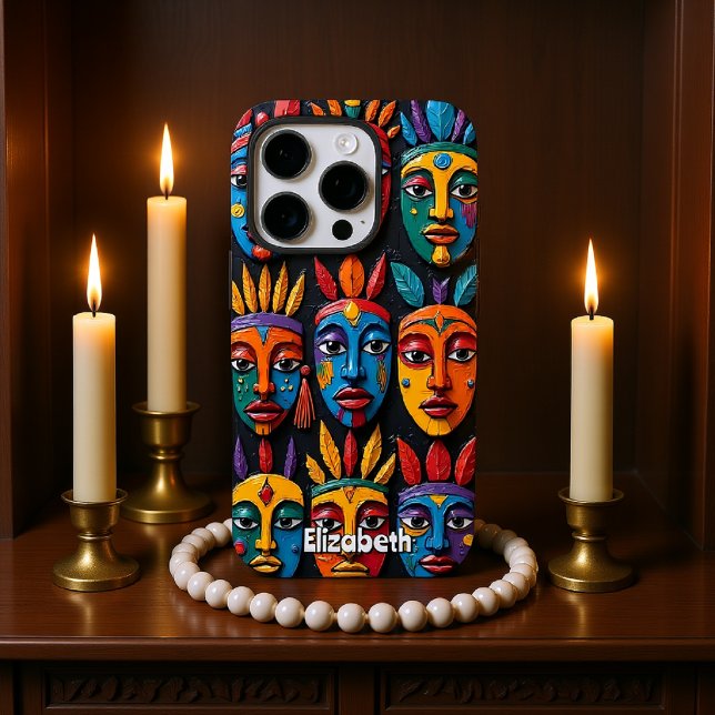 Vibrant Cultural Masks Case-Mate iPhone Case (Creator Uploaded)