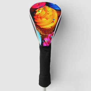 vibrant cupcakes golf head cover