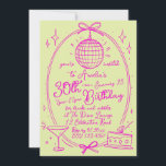 Vibrant Custom 30th Birthday Disco Hand Drawn Invitation<br><div class="desc">Celebrate your special day with this vibrant custom 30th birthday invitation featuring a hand-drawn disco ball design. Perfect for a night of drinks and nibbles, this invitation sets the tone for an unforgettable party. Personalize with your event details to create a unique and stylish invitation that guests will love. Ideal...</div>