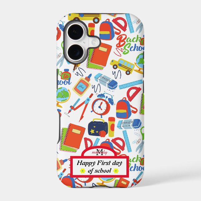 Vibrant Customizable Back to School Pattern (Back)