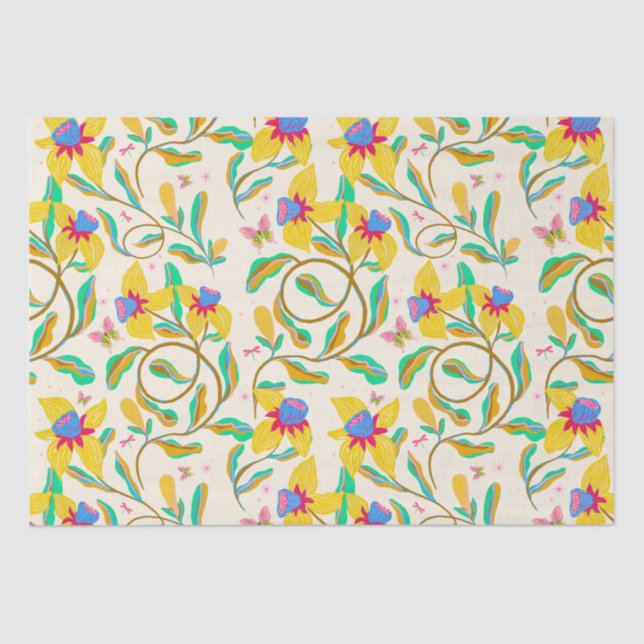 Vibrant daffodils Wrapping Paper (Front)
