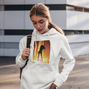 Vibrant Dance Floor Silhouette Pop Art Hoodie