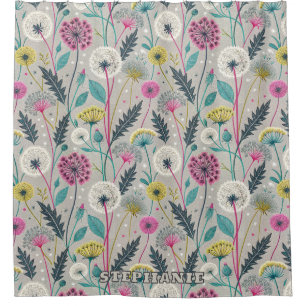 Vibrant Dandelion and Foliage Seamless Pattern