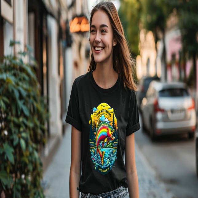 Vibrant Dawn on the Angler’s Dream Rainbow Trout  T-Shirt (Creator Uploaded)