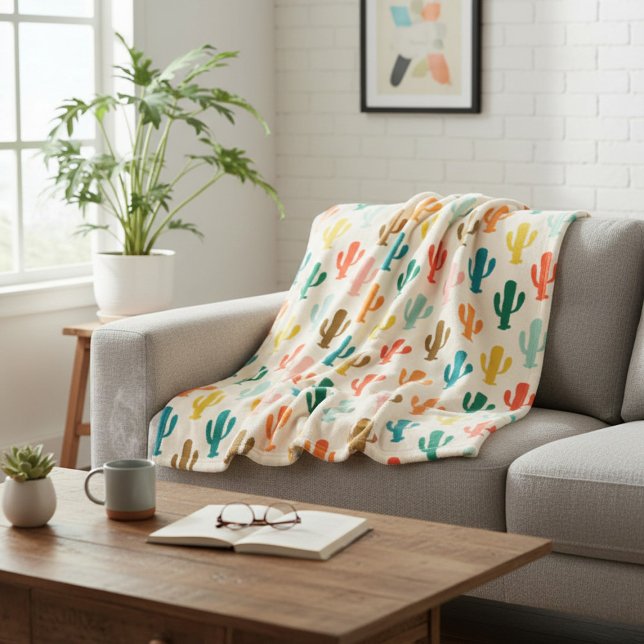 Vibrant Desert Botanical Throw Blanket  (Creator Uploaded)