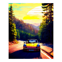 Vibrant design de scène Poster moderne