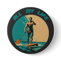 Vibrant design with man on sup paddle board