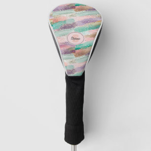 Vibrant Diagonal Brushstroke Pattern (2) Golf Head Cover