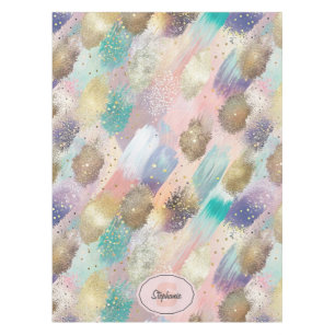 Vibrant Diagonal Brushstroke Pattern Tablecloth
