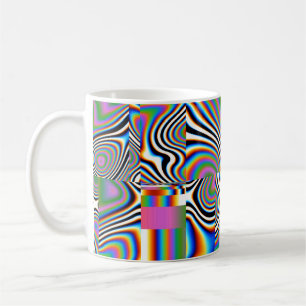 Vibrant Digital Abstract Geometric Background Coffee Mug