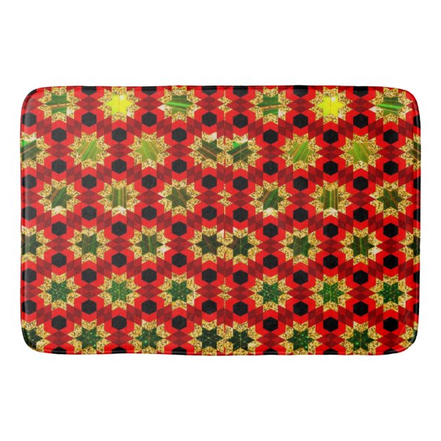 Vibrant Digital Design Large Bath Mat – Perfect Si (Front)
