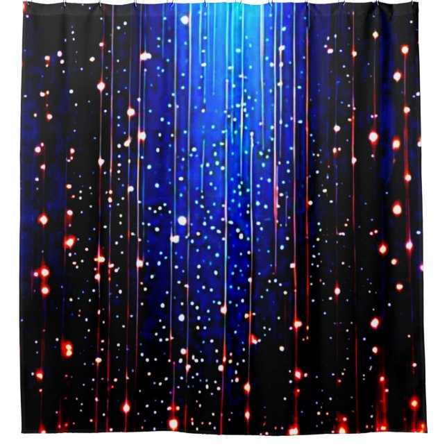 Vibrant Digital Design Shower Curtain – Colourful  (Front)