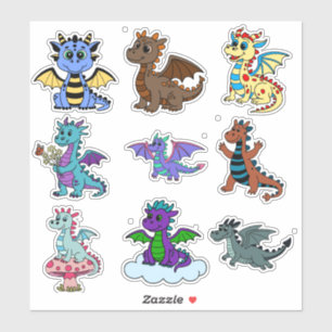 Vibrant Dinosaur Sticker Set for Kids - Fun & Colo