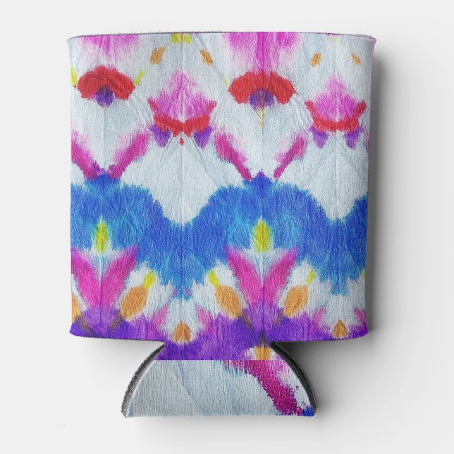 Vibrant dirty art, multicolored texture. can cooler (Front)