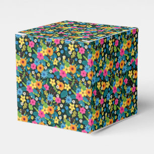 Vibrant Ditsy Flowers Floral Pattern-43785 Favor Box