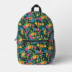 Vibrant Ditsy Flowers Floral Pattern-43785 Printed Backpack