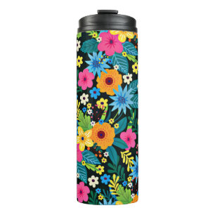 Vibrant Ditsy Flowers Floral Pattern-43785 Thermal Tumbler
