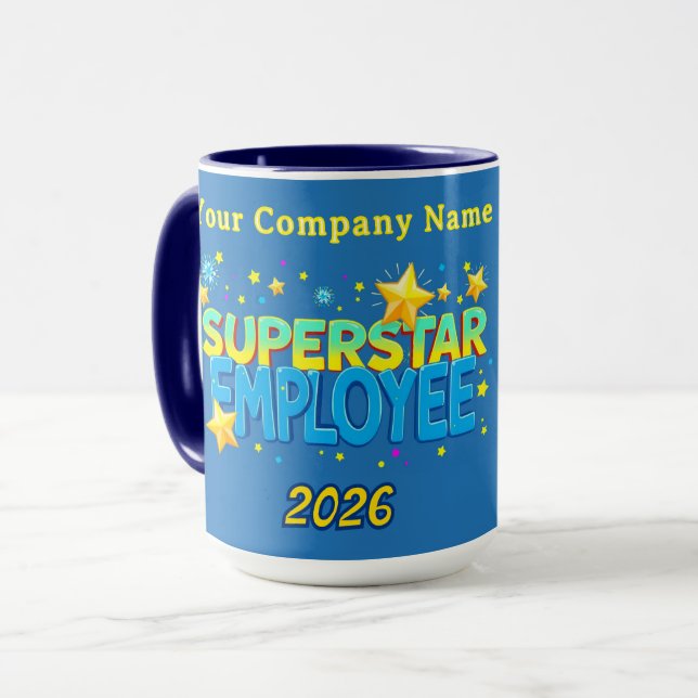 Vibrant Dopamine Superstar Employee Gift Mug (Front Left)