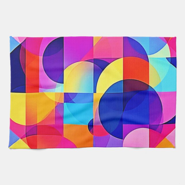Vibrant Dot Energy Art Kitchen Towel (Horizontal)