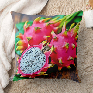 Vibrant Dragon Fruit Beauty Design Throw Pillow