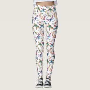 Vibrant Dragonfly Dance Leggings