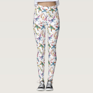 Vibrant Dragonfly Dance Leggings