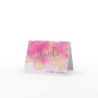 Vibrant Dreams Thank You Note Card / Pink Peach