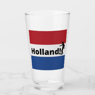 Vibrant Dutch Flag Supporter Glass