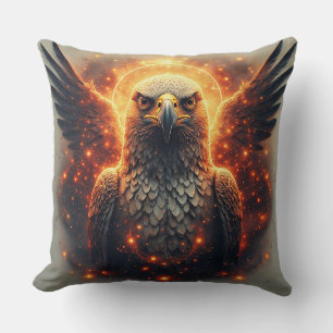 Vibrant Eagle Artwork Throw Pillow