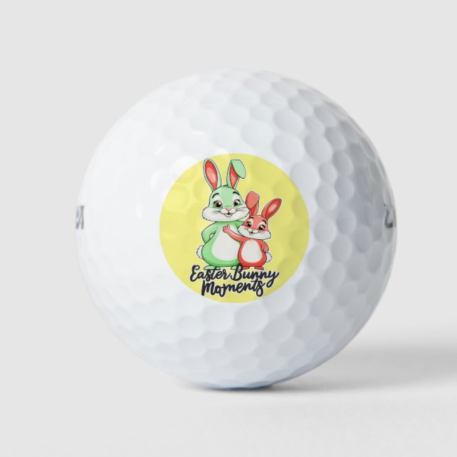 Vibrant Easter Moments with Bunny Sisters Golf Balls (Front)