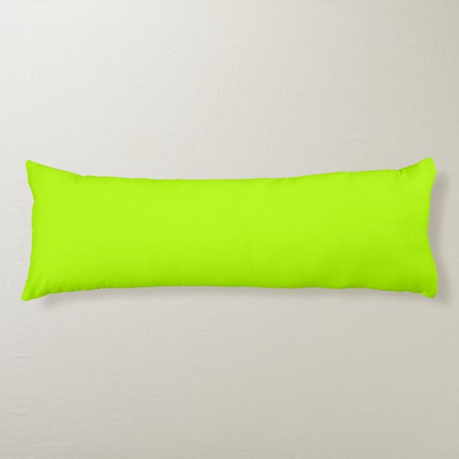 Vibrant Electric Lime Green Ready to Customize Body Pillow (Front)