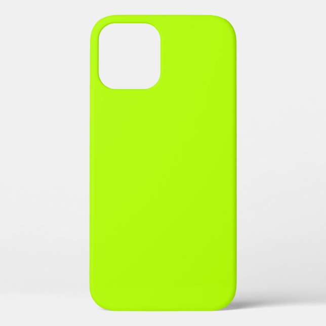 Vibrant Electric Lime Green Ready to Customize Case-Mate iPhone Case (Back)