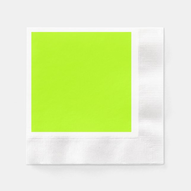 Vibrant Electric Lime Green Ready to Customize Napkin (Front)