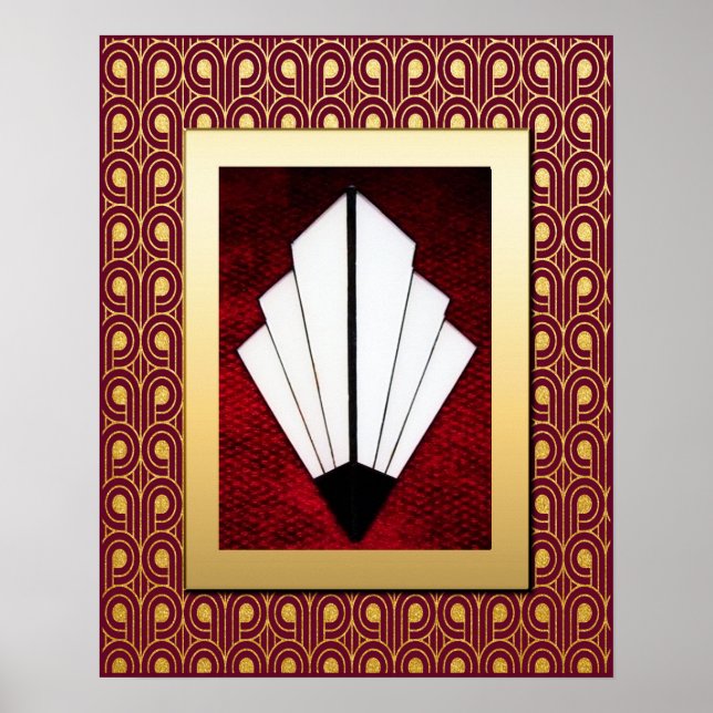 Vibrant Elegant Art Deco Poster. Poster (Front)