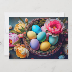 Vibrant Elegant Festive Easter Illustration Holiday Card