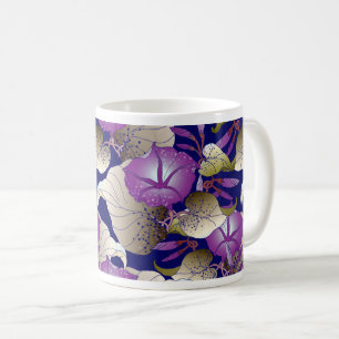 Vibrant & Elegant Floral Pattern Background  Coffee Mug