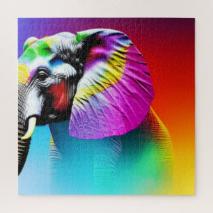 Vibrant Elephant Jigsaw Puzzle