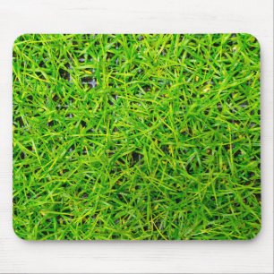Vibrant Emerald Green Lawn Grass Mouse Pad