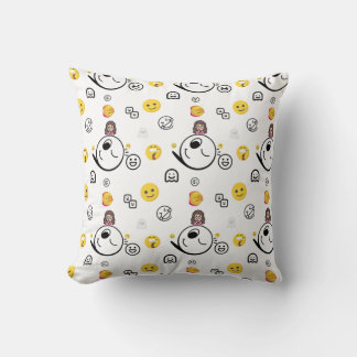 Vibrant Emoji Décor Collection Throw Pillow