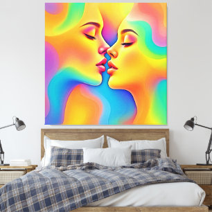 Vibrant Emotional Connection Canvas Print