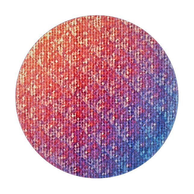 Vibrant Emotional Mosaic Sparkle Cutting Board (Front)