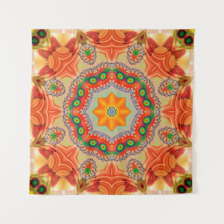 Vibrant energy colours: mandala design. tapestry