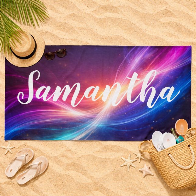 Vibrant Energy Cosmic  Beach Towel (Creator Uploaded)