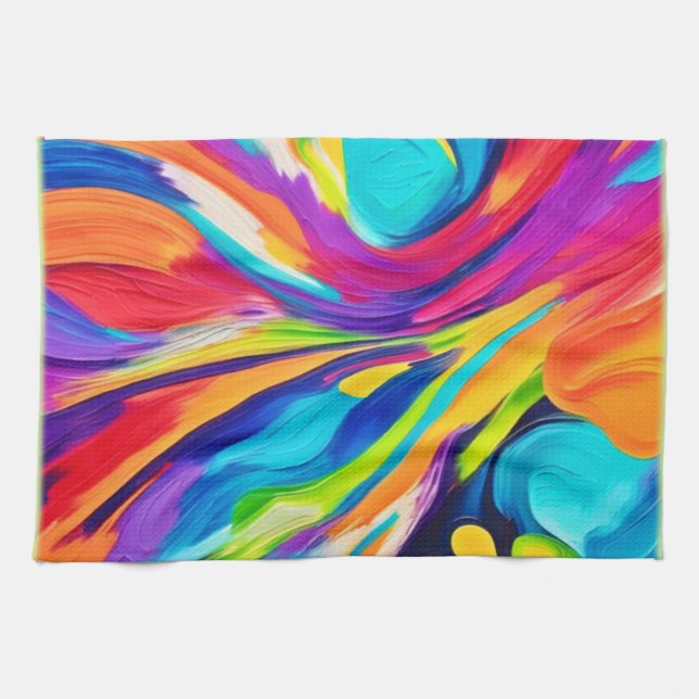 Vibrant Energy Explosion Kitchen Towel (Horizontal)